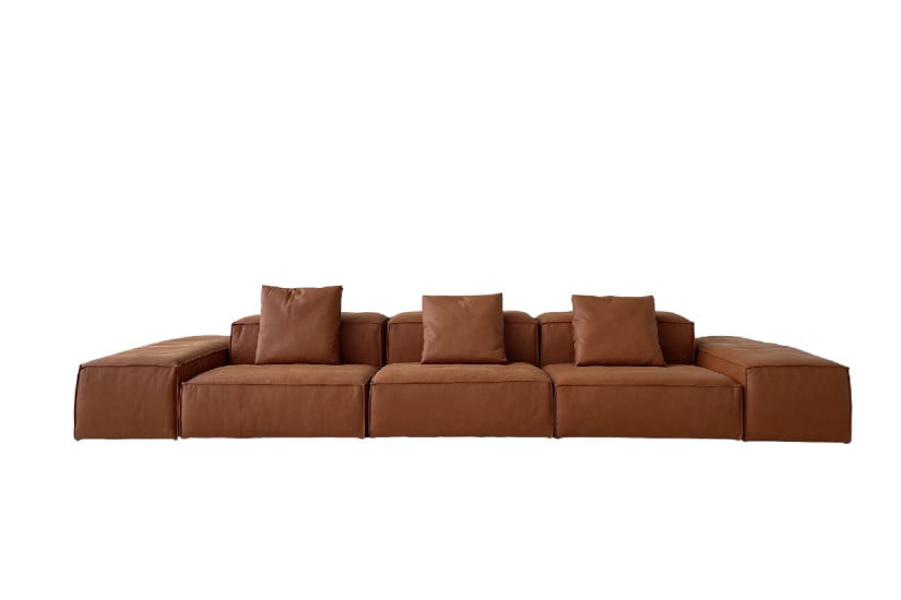 Extrasoft Brown Leather Sofa (Expo Offer) Living Divani - 6