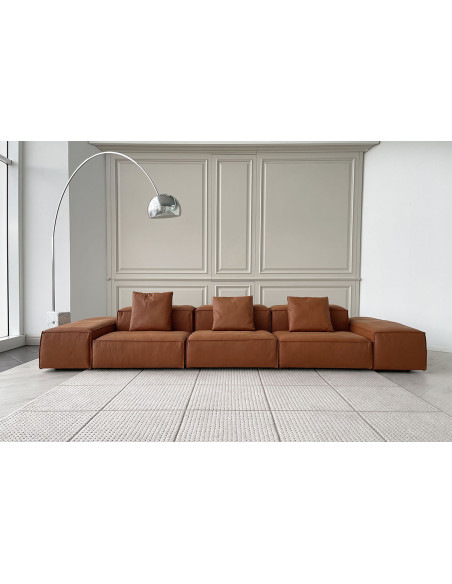 Extrasoft Brown Leather Sofa (Expo Offer) Living Divani - 1
