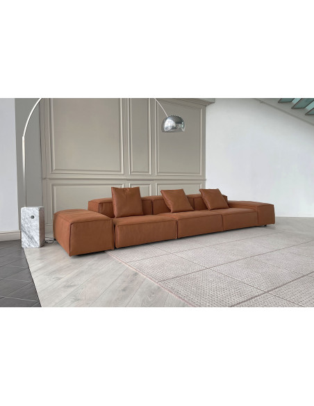 Extrasoft Brown Leather Sofa (Expo Offer) Living Divani - 2