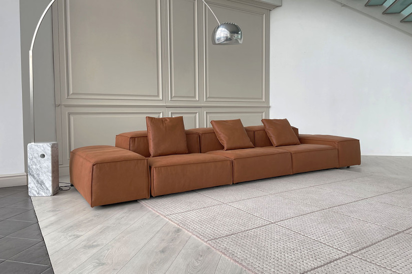 Canapé Extrasoft en cuir marron (Offre Expo) Living Divani - 2