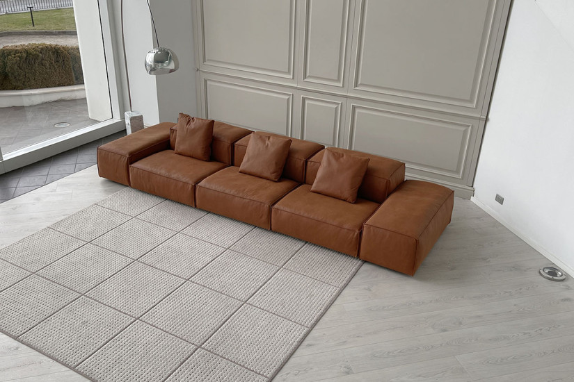 Canapé Extrasoft en cuir marron (Offre Expo) Living Divani - 4