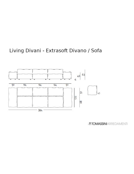 Extrasoft Brown Leather Sofa (Expo Offer) Living Divani - 7