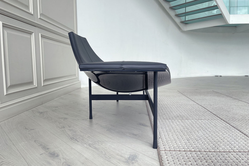 Chaise Longue Terminal 1 en cuir anthracite (Offre Expo) B&B Italia - 4