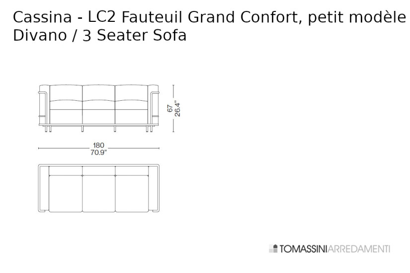 LC2 Fauteuil Grand Confort, Petit Modèle Sofa Cassina - 4