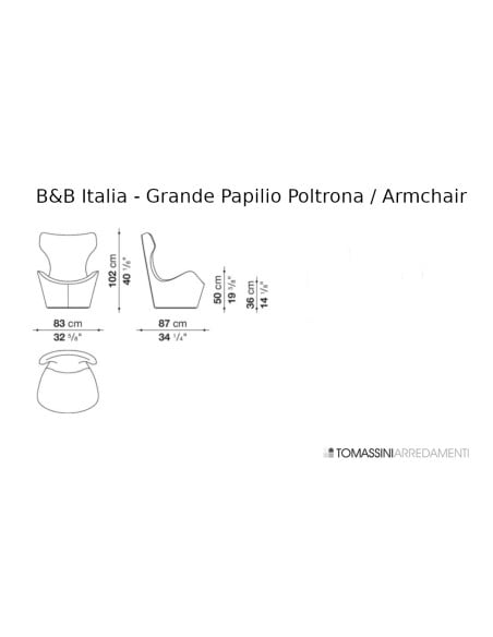 Grande Papilio Armchair B&B Italia - 6