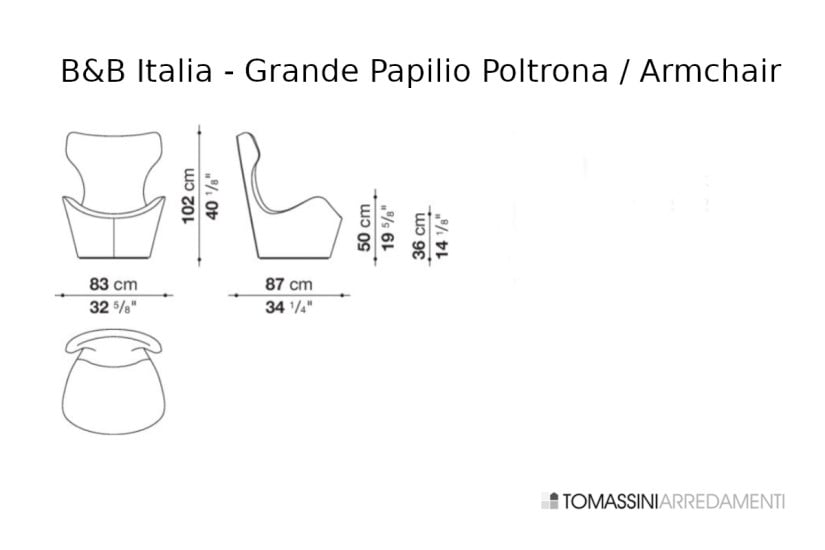 Poltrona Grande Papilio B&B Italia - 6
