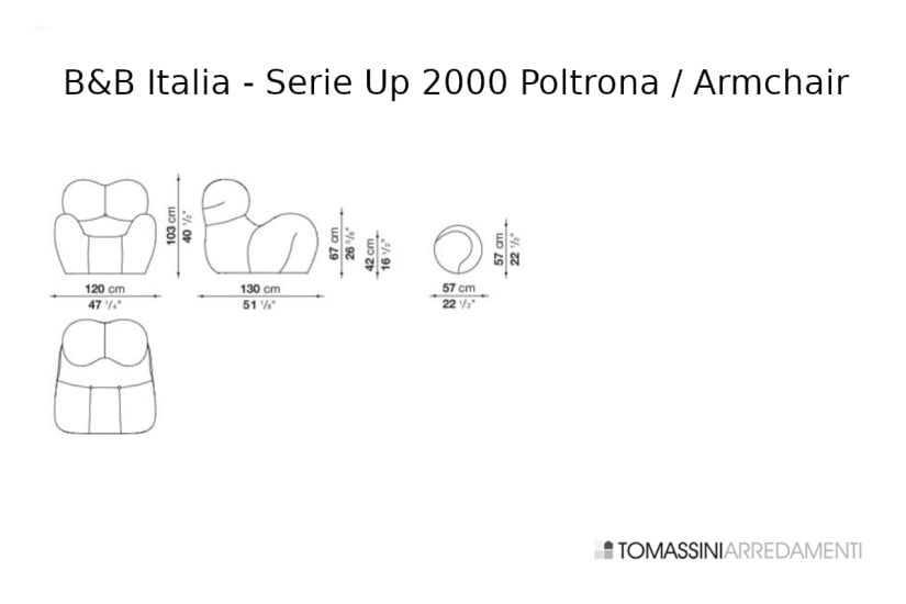 Poltrona Serie Up 2000 B&B Italia - 6