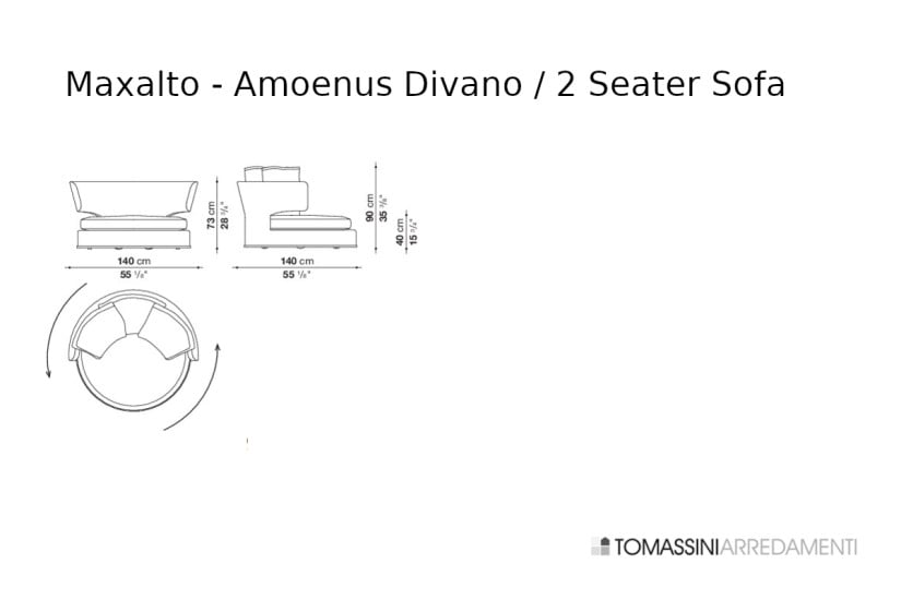 Divano Circolare Girevole Amoenus Soft Maxalto - 3