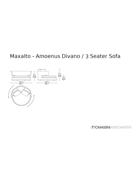 Divano Circolare Girevole Amoenus Soft Maxalto - 4
