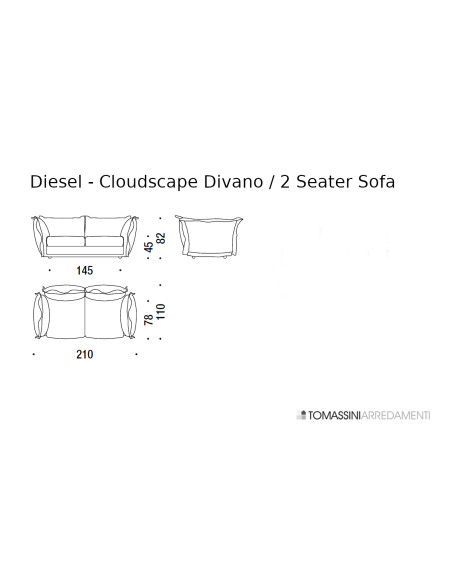 Cloudscape Sofa Diesel with Moroso - 4