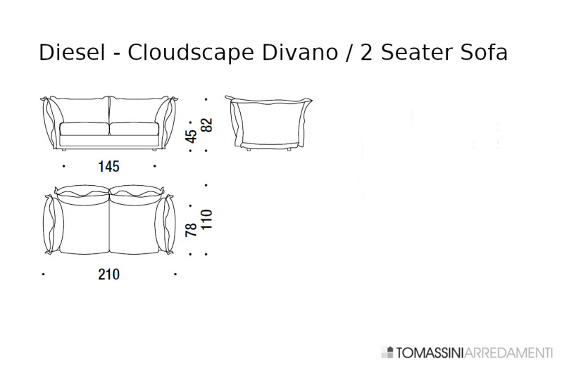 Divano Cloudscape Diesel with Moroso - 4