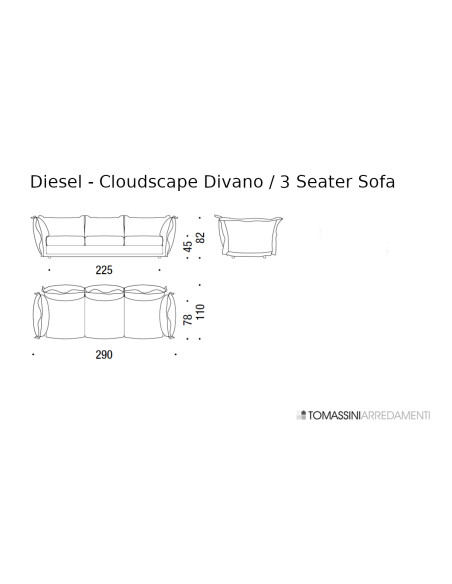Canapé Cloudscape Diesel with Moroso - 5