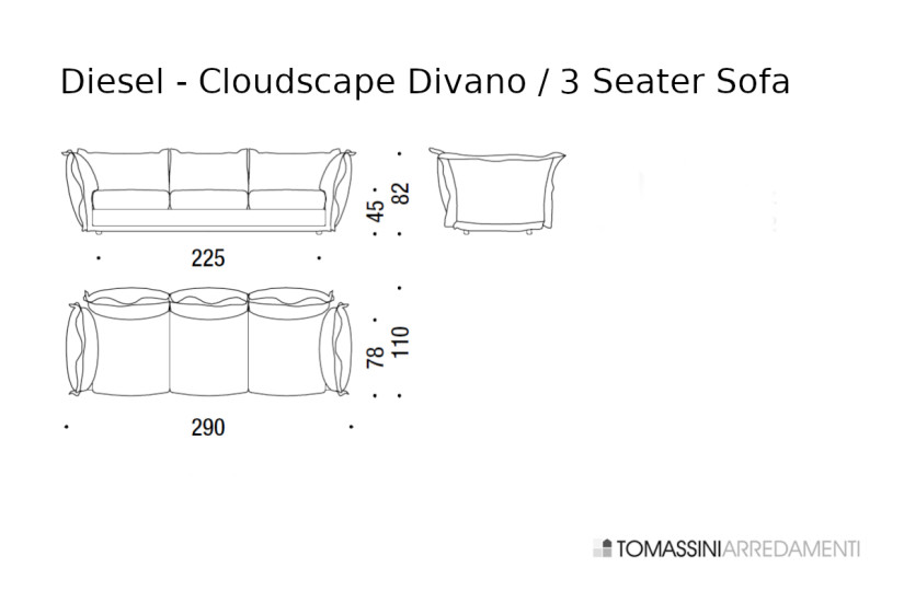 Canapé Cloudscape Diesel with Moroso - 5