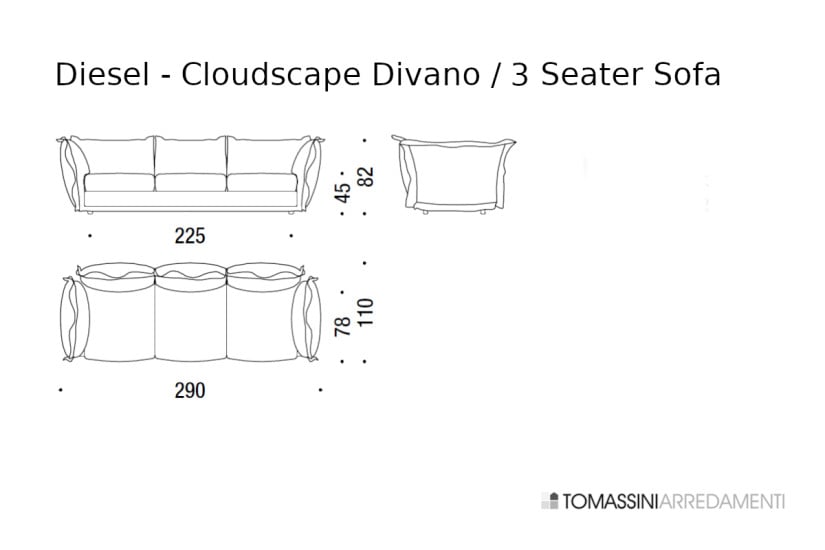 Cloudscape Sofa Diesel with Moroso - 5