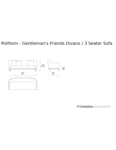 Gentleman's Friends Sofa Poliform - 4