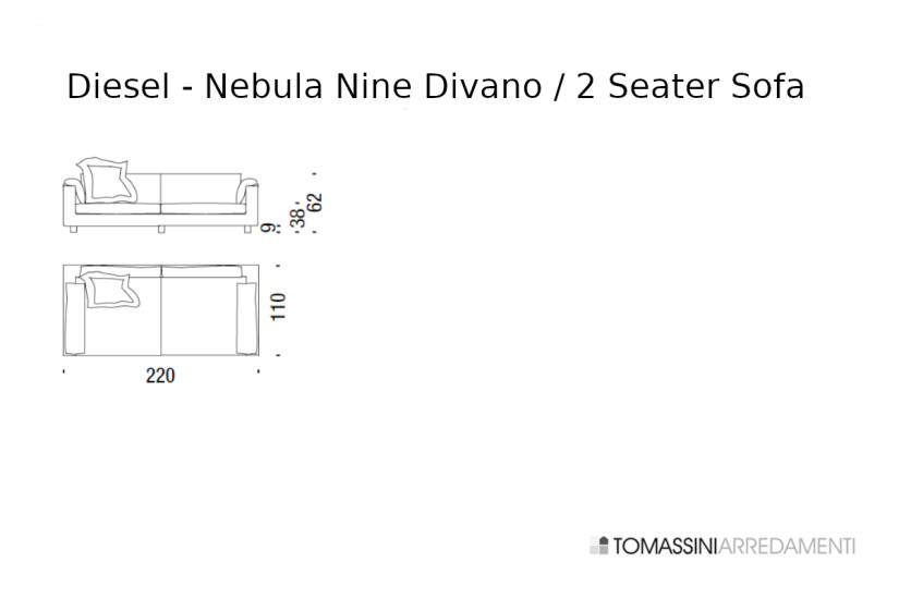 Nebula Nine Sofa Diesel with Moroso - 7