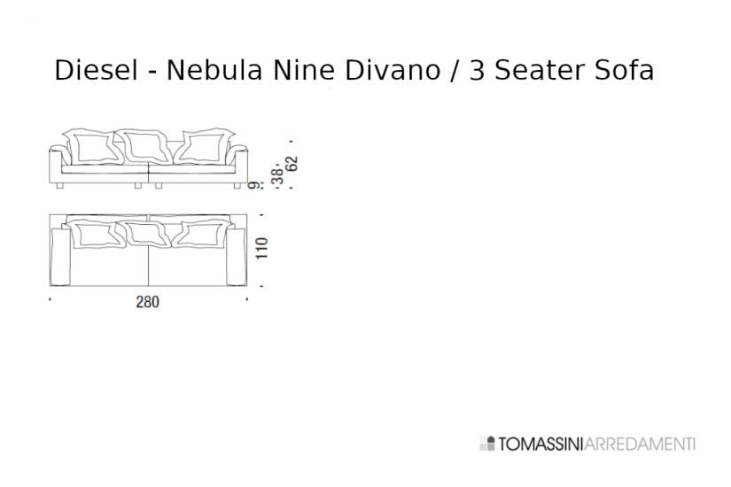 Divano Nebula Nine Diesel with Moroso - 8