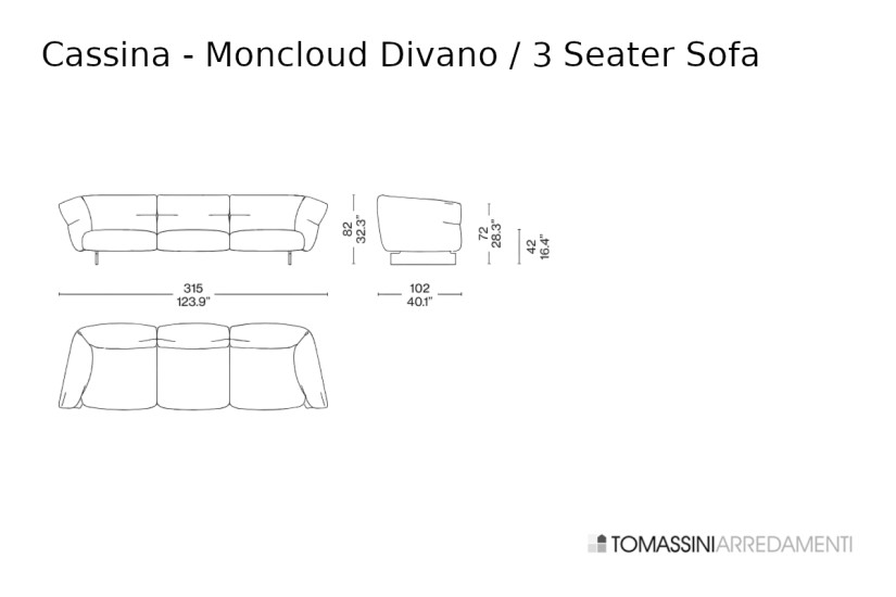 Canapé Moncloud Cassina - 6