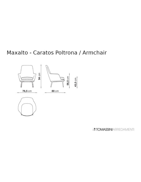 Fauteuil Caratos en tissu gris mélangé - 7