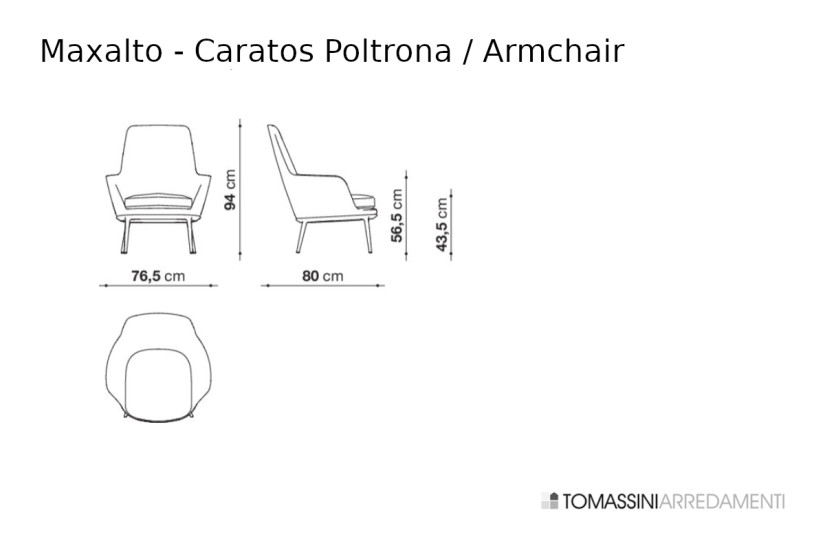 Poltrona Caratos in tessuto grigio melange  - 7
