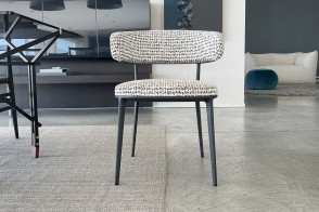 Sedia Caratos in tessuto bianco/nocciola (Offerta Expo) Maxalto - 6 2