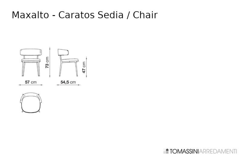 Chaise Caratos en tissu blanc noisette - 7