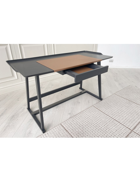 Bureau Recipio en bois laqué noir - 5