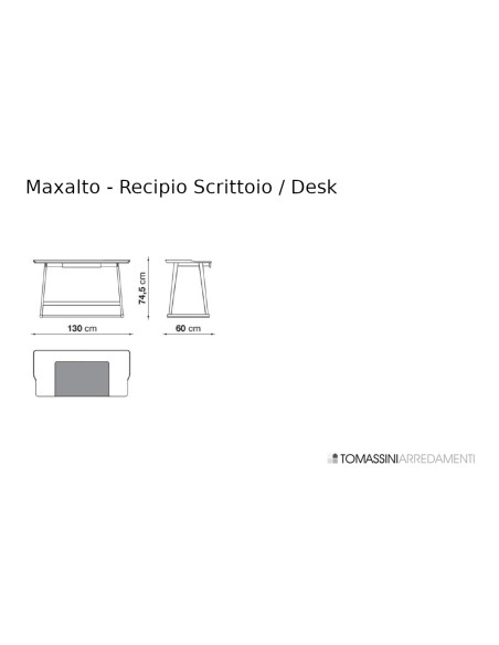 Scrittoio Recipio in legno laccato nero  - 7