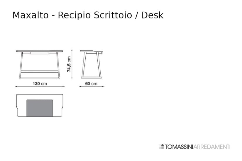 Scrittoio Recipio in legno laccato nero  - 7