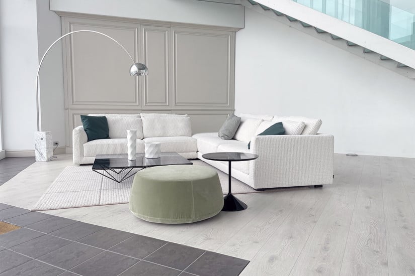 Divano Alexander in tessuto bianco sporco (Offerta Expo)  - 2