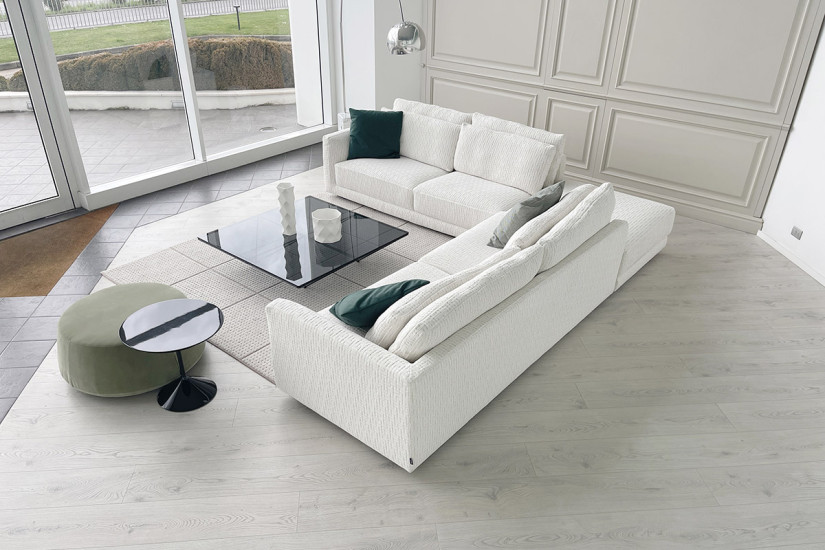 Canapé Alexander en tissu blanc sale (Offre Expo) - 3