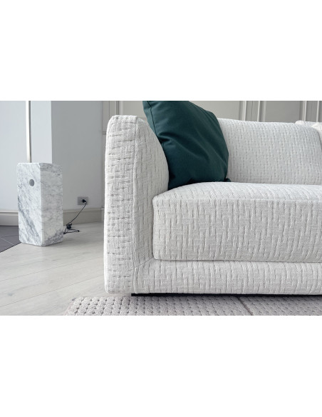 Canapé Alexander en tissu blanc sale (Offre Expo) - 4