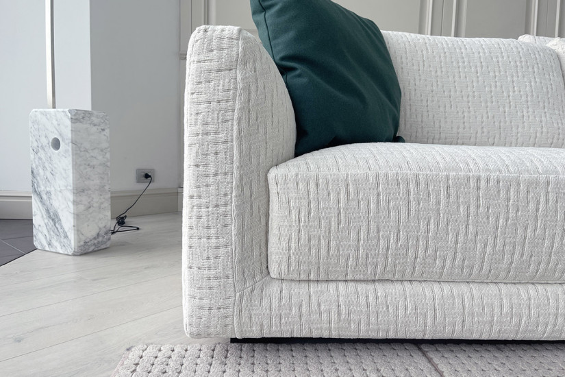 Canapé Alexander en tissu blanc sale (Offre Expo) - 4