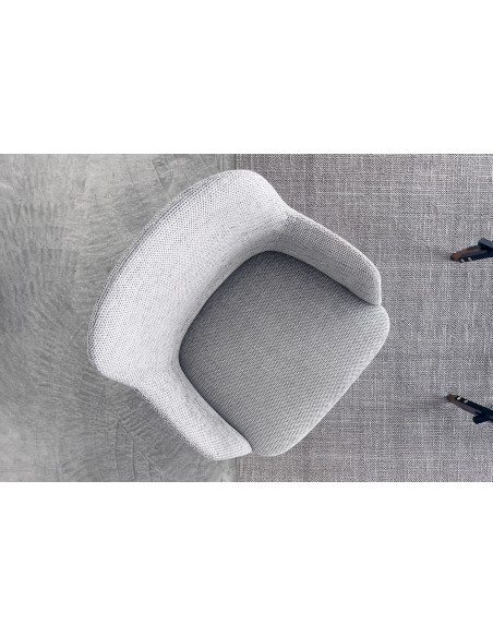 Chaise Grace en tissu taupe - 6