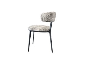 Chaise Caratos en tissu blanc/noisette (Offre Expo) Maxalto - 6