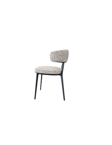 Caratos White/Hazelnut Fabric Chair (Expo Offer) Maxalto - 6