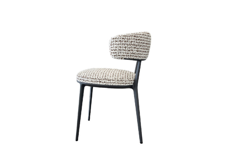 Chaise Caratos en tissu blanc/noisette (Offre Expo) Maxalto - 6