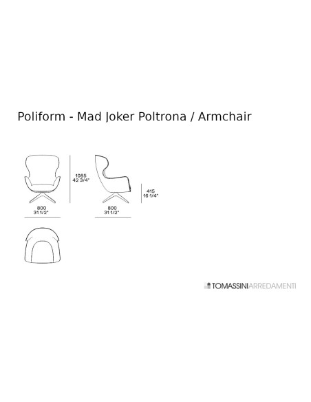 Poltrona Mad Joker Poliform - 4