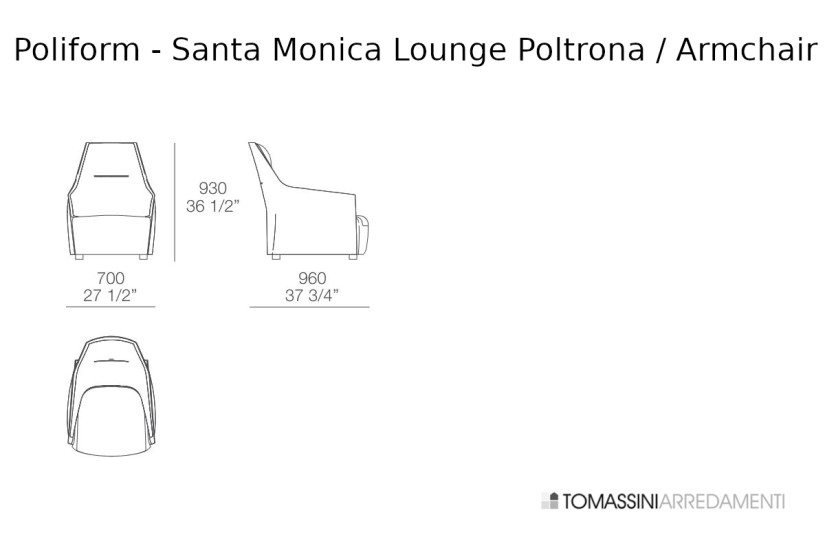 Fauteuil Santa Monica Lounge Poliform - 2