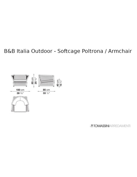 Fauteuil d'extérieur Softcage B&B Italia Outdoor - 5