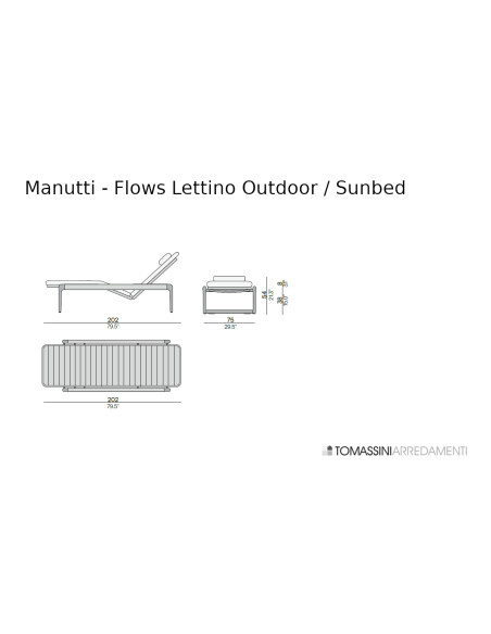 Lettino Outdoor Flows Manutti - 5