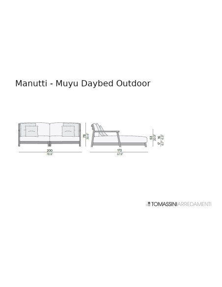 Daybed Extérieur Muyu Manutti - 3