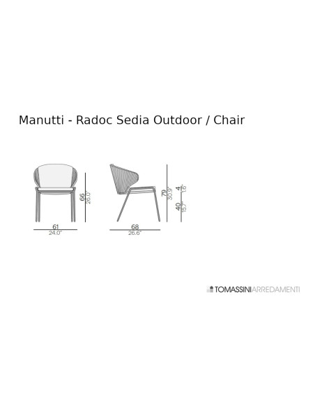 Sedia Outdoor Radoc Manutti - 6