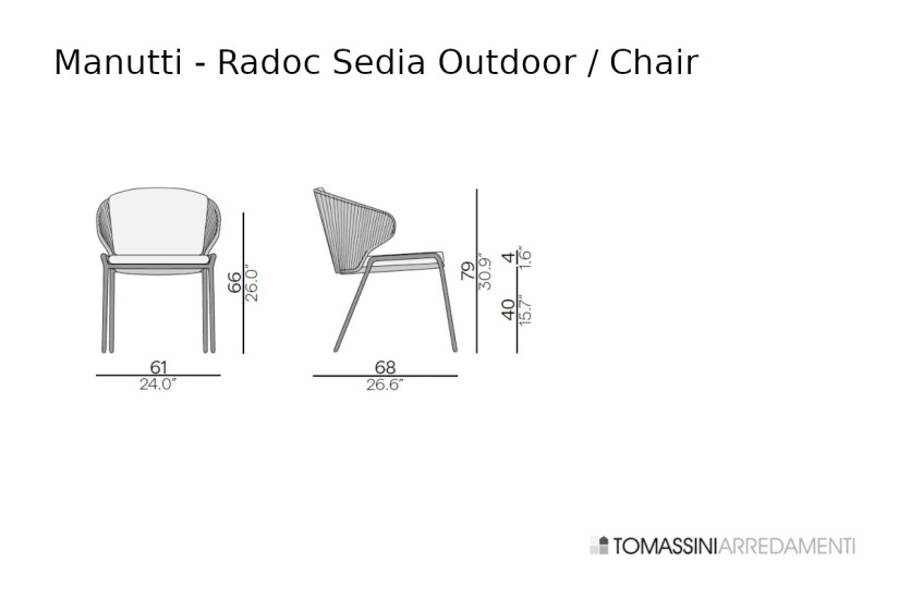 Radoc Outdoor Chair Manutti - 6