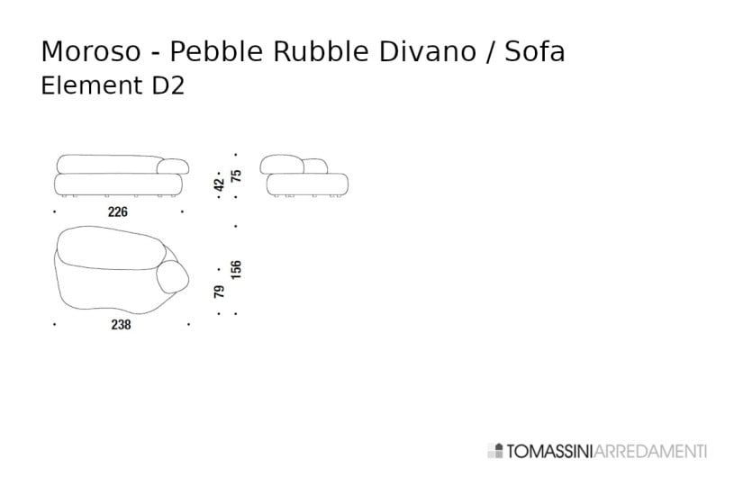 Canapé Pebble Rubble Moroso - 7