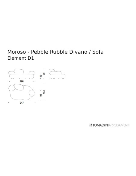 Canapé Pebble Rubble Moroso - 8