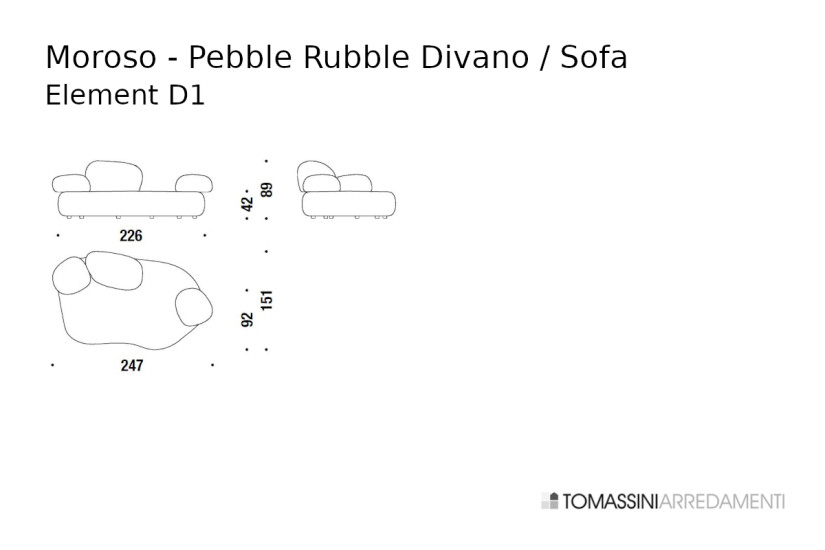 Divano Pebble Rubble Moroso - 8