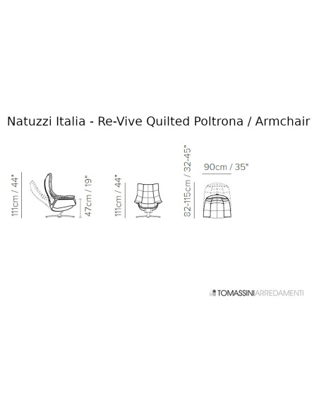Poltrona Re-Vive Quilted Natuzzi Italia - 6