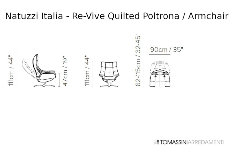 Poltrona Re-Vive Quilted Natuzzi Italia - 6