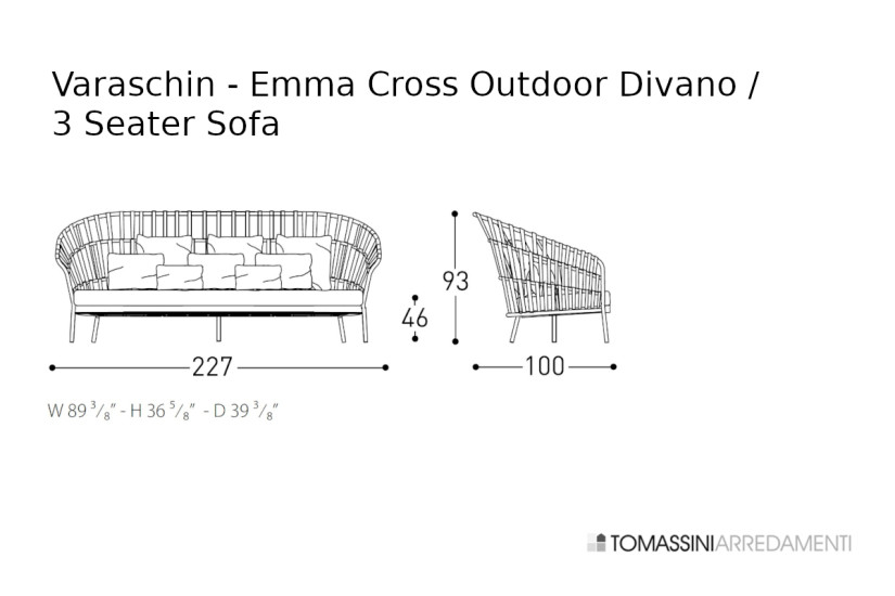 Divano Outdoor Emma Cross Varaschin - 8